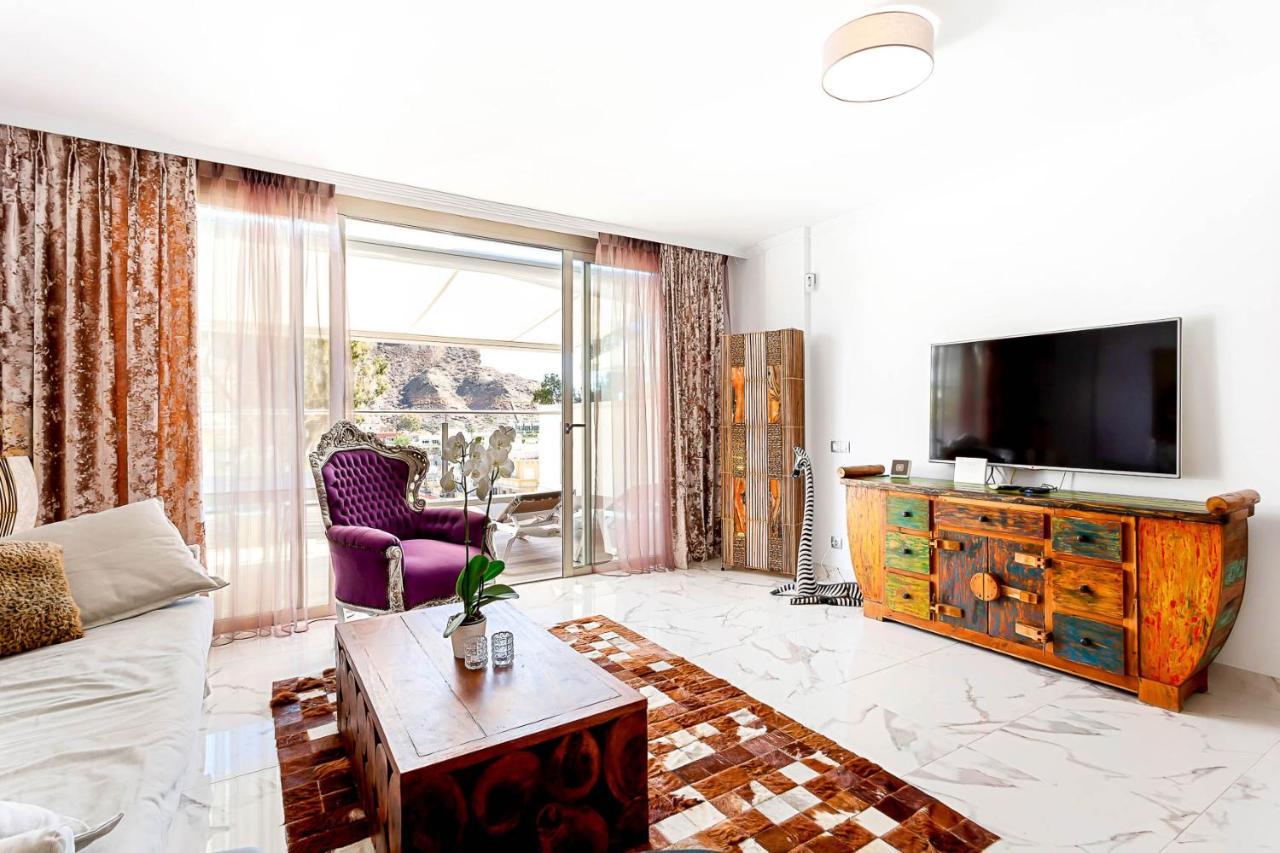 Ribera Del Puerto - Luxe Apartement With Great Terrace And Sea View Puerto De Mogan Exterior foto
