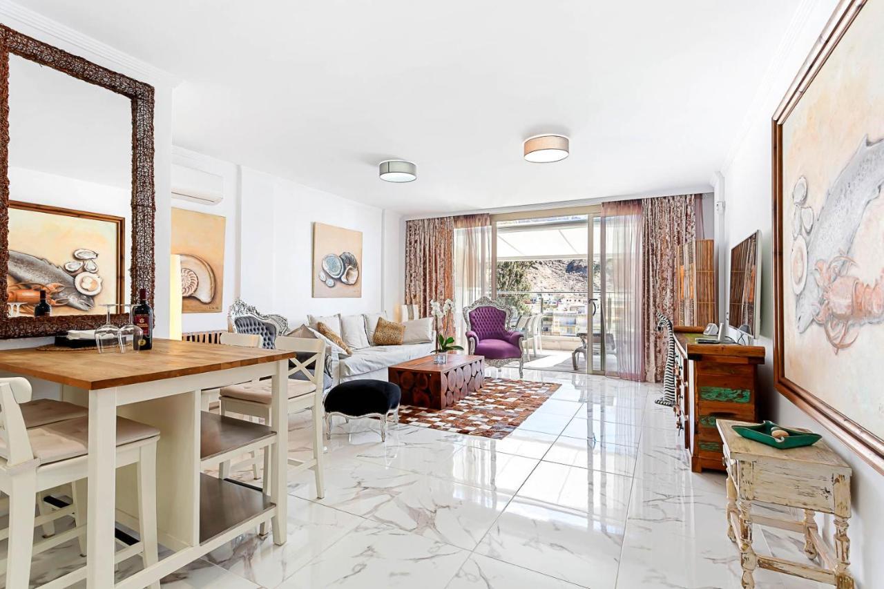 Ribera Del Puerto - Luxe Apartement With Great Terrace And Sea View Puerto De Mogan Exterior foto