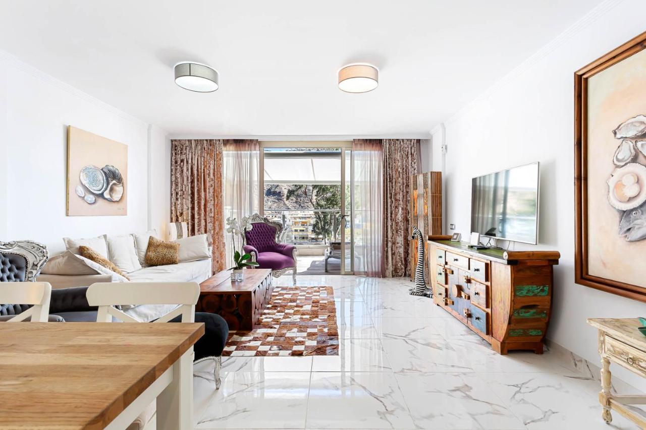 Ribera Del Puerto - Luxe Apartement With Great Terrace And Sea View Puerto De Mogan Exterior foto